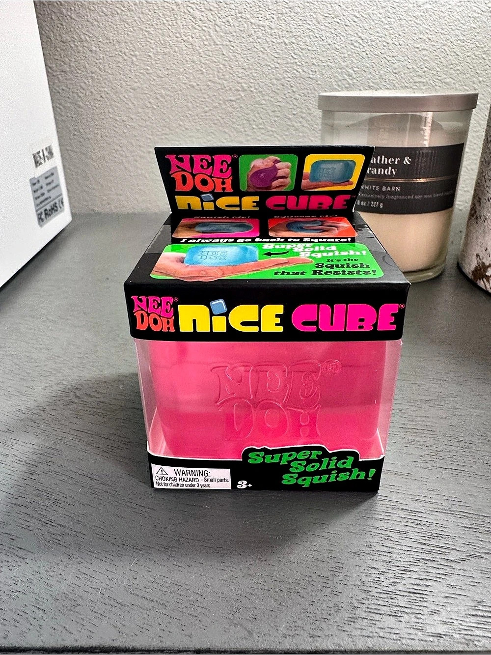 NeeDoh Nice Cube Pink Squishy Cube NWT